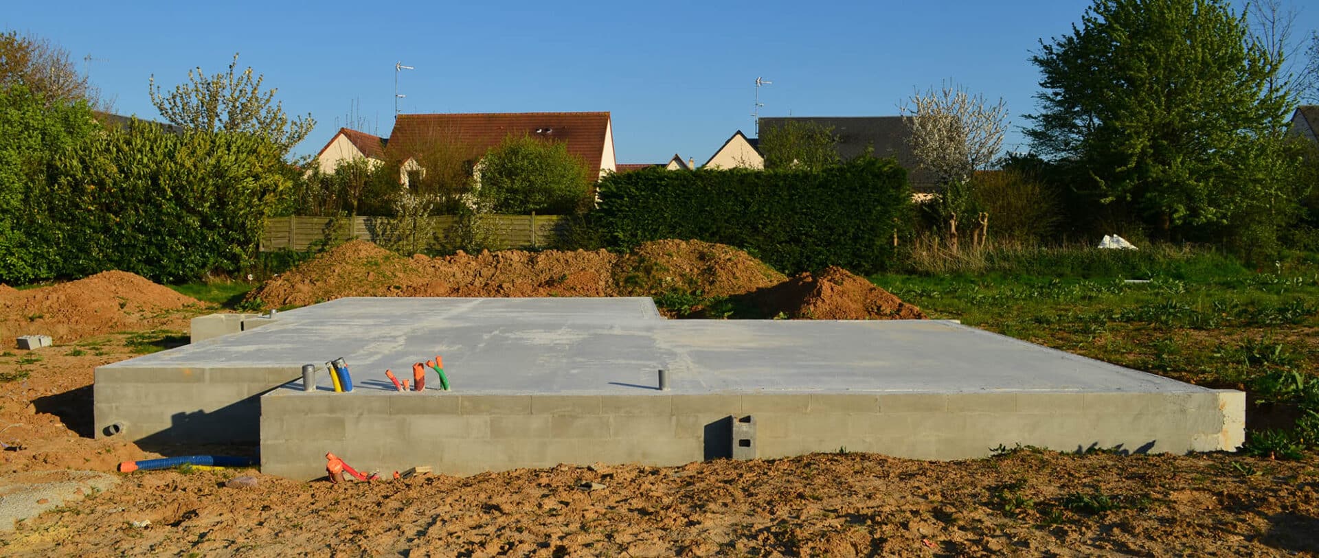 Fondation D'une Maison En Construction.